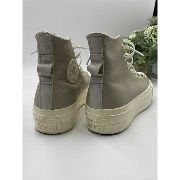 Converse Chuck Taylor All Star CTAS Lift Platform High 'String' Pale Putty Sz 6 - Picture 8 of 16